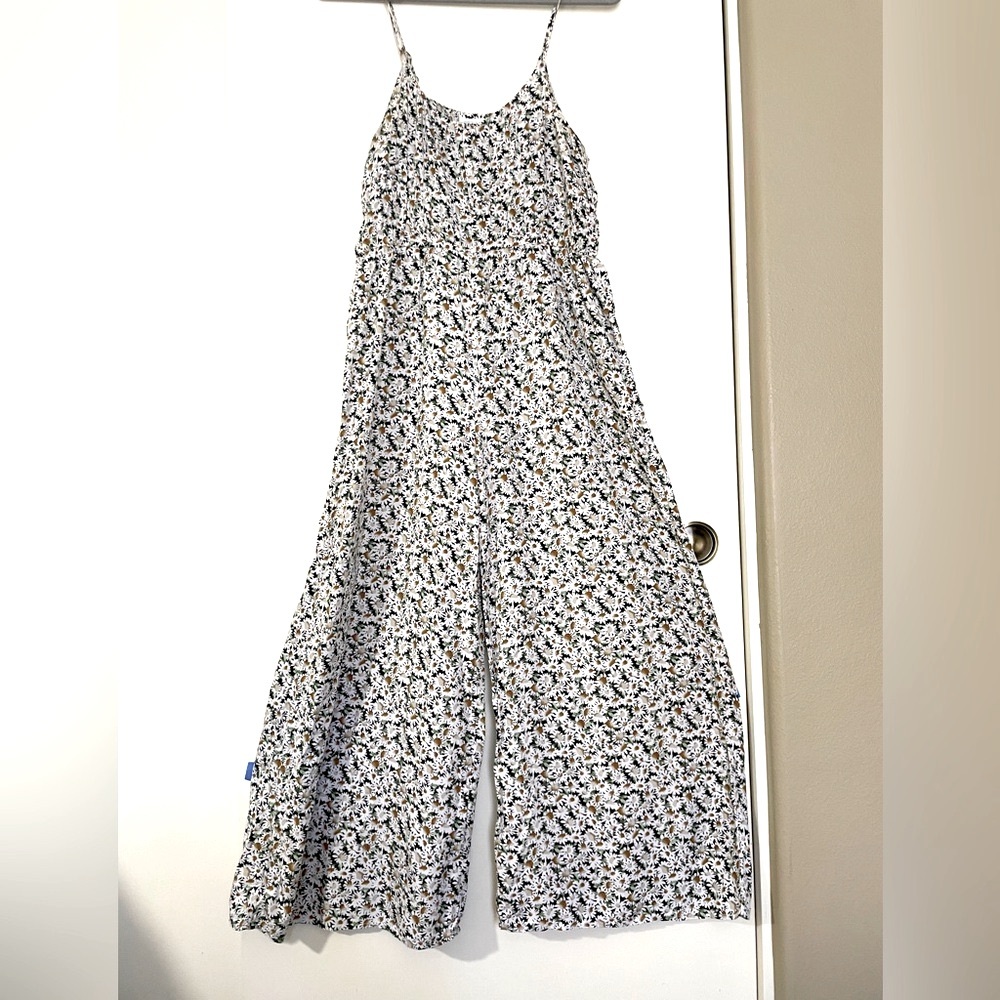 Floral spaghetti strap jump suit.